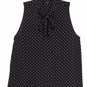 Tie Neck polka dot top
